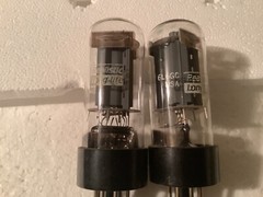 2 Realistic -6L6 GC /Electron 6L6 GC Vintage Vacuum Tube USA SOLID BASE GETTER