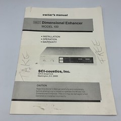Vintage SCI-coustics IMX Dimensional Stereo Enhancer Model 100, W/ Manual – RARE