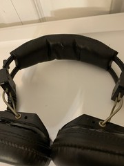 Vintage 1975 Le-Bo Stereo Headphones TA-302 Japan 8 OHM Coiled Cord 1/4 in Jack