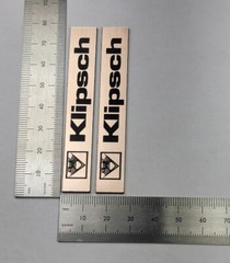 Klipsch Badge Logo Emblem Copper Color Pair With 3M Adhesive