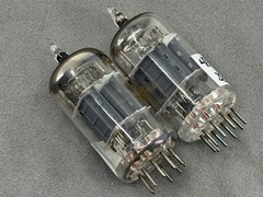 (2) RCA Silvertone 12AX7A ECC83 Short Gray Plates Halo Getters Test Strong TV-7U
