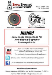 8″ Genesis 1, 2, 3, 4, 33, 11, 210, 22, Foam Speaker Repair Kit FSK-828 (PAIR)