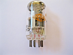 AMPEREX 6DJ8/ECC88 VACUUM TUBE GRAY PLATE MADE IN HOLLAND TV-7 TESTED NEW.