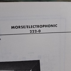 MORSE/ELECTROPHONIC 222-0 Manual 1977 Photofact Service Illustrated