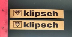 KLP Speaker Badge Custom Made Aluminum PAIR Heritage