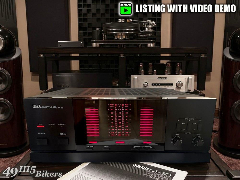 Yamaha M80 Power Amplifier Audiophile Stereo 250WPC Serviced + 30-Day Guarantee
