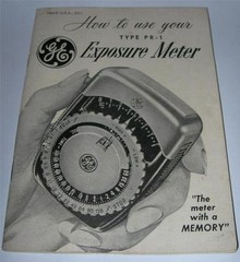 VINTAGE GENERAL ELECTRIC TYPE PR-1 EXPOSURE METER INSTRUCTION MANUAL
