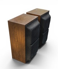 Vintage Micro-Acoustics MA Pro-1 Speakers Pair Walnut Hi-Fi Multi Tweeter USA