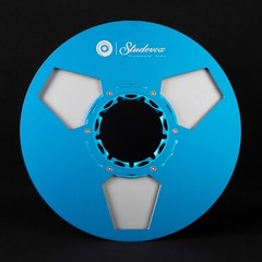 New One 10.5″ Blue Silver Aluminium Empty Tape Reels For R2R Tape Recorders