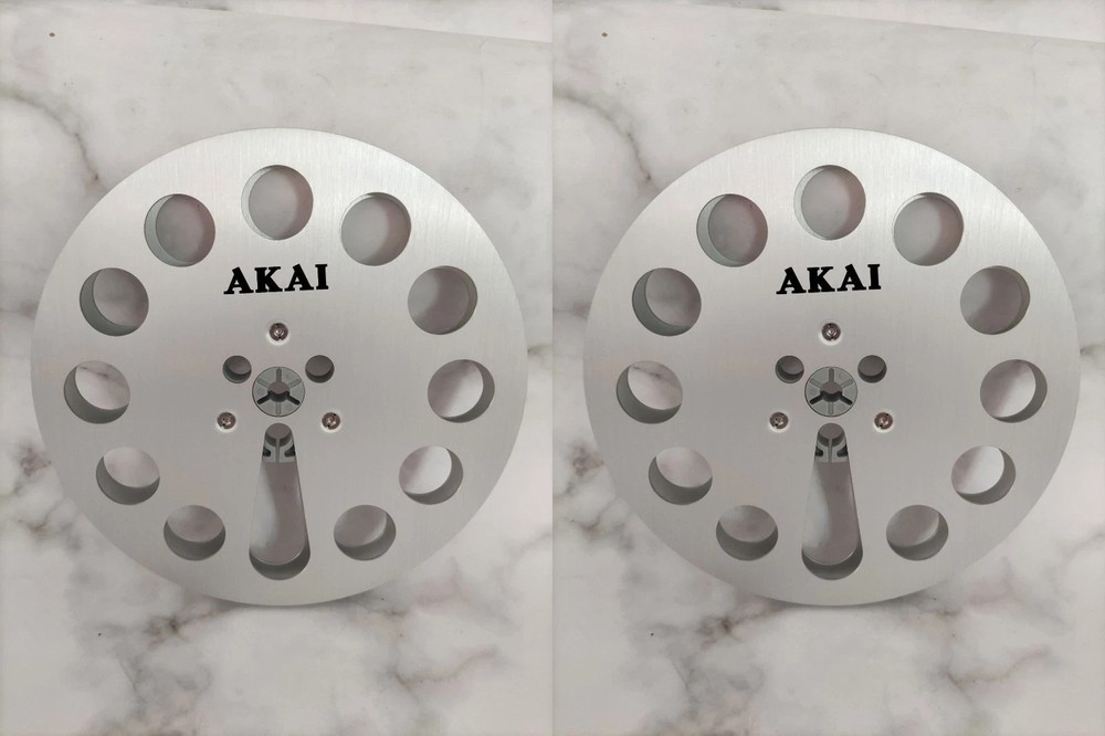 One Pair 7” silvery AKAI Light Aluminum Reel to Reel Take Up Reel for GX-77