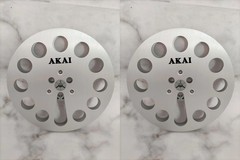 One Pair 7” silvery AKAI Light Aluminum Reel to Reel Take Up Reel for GX-77