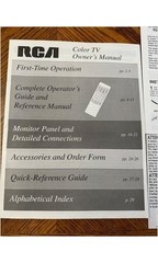 RCA Color TV Owners Manual 1991 Thomson Indianapolis Taiwan 1Q57 189-01A