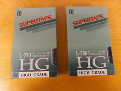 2 Sealed Supertapes HG Beta Videocassette Tapes L-750 1 1/2, 3, 4 1/2 hr, Japan