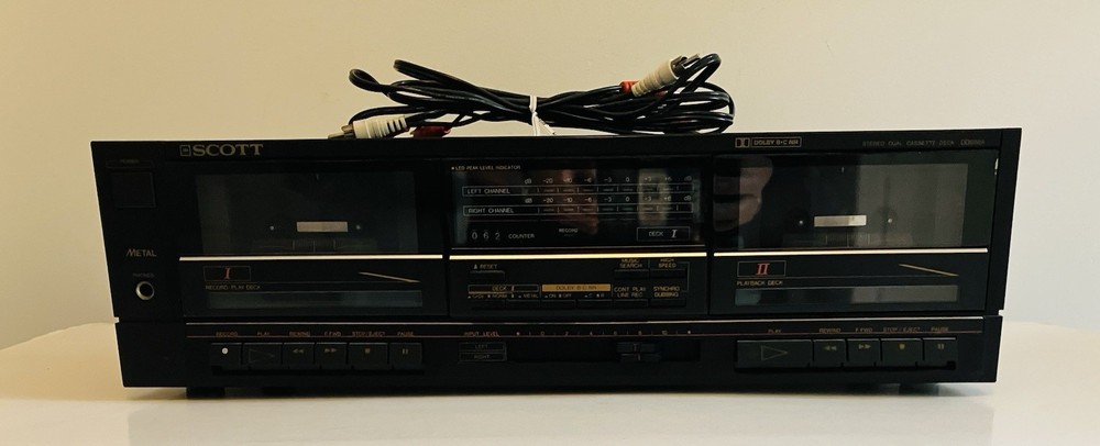 Scott DD688A Stereo Duel Cassette Deck For Parts or Repair As Is