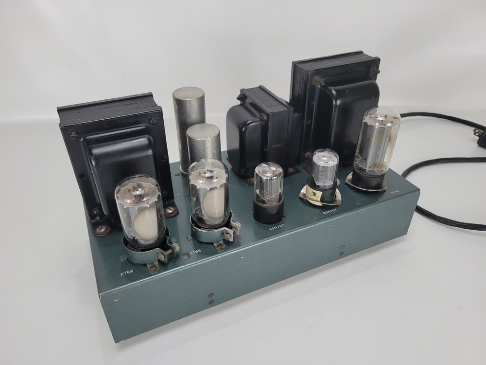 VINTAGE CROSLEY KT66 PUSH PULL MONOBLOCK TUBE AMPLIFIER WILLIAMSON STYLE TESTED