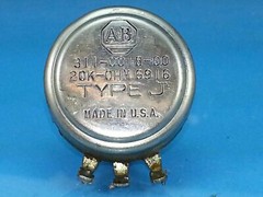 ALLEN BRADLEY AB 20K OHM POTENTIOMETER 311-0018 TYPE J POT 2 W TEKTRONIX