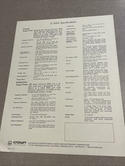 Original 1970 CROWN D 150 A Dual Single Channel Amplifier Advertising Spec Sheet