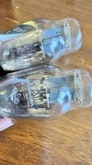 Pair Type VT 37 ST Bottle Globe Black Plate Power Tubes Sylvania SC251A SC966P