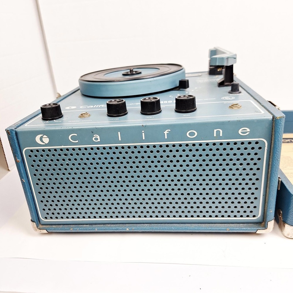 Vintage Califone 1450K Portable Record Player Tested Works Great!!