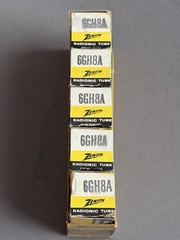 Sleeve of five Zenith 6GH8A tubes NOS Tested utilized in Scott 299 & LK-72B amps