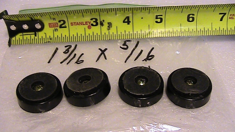 Vintage stereo feet 1 3/16 x 5/16 inches set of 4 padded