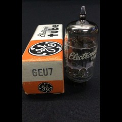 NOS NIB GE 6EU7 Vintage USA Dual Triode O Getter AUDIO Vacuum Tube 4.9244