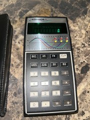 Vintage KOSMOS 1 Computer Biorhythm Math Calculator w/Leather Case Taiwan 3A