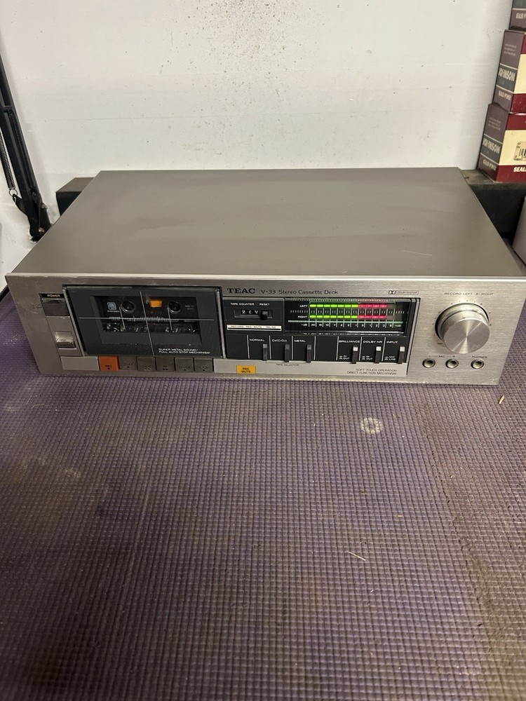 Working Vintage Teac V-33 Stereo Cassette Deck Player / Recorder Nice