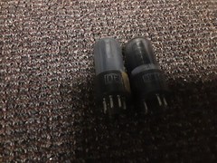 Pair Delco 6V6GT / Dark Glass Vintage Radio Tube Guitar Audio Amp Tested