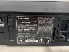 Parts Repair Only Mitsubishi HS-U50 VCR w/ OEM Remote Control Box VHS Player
