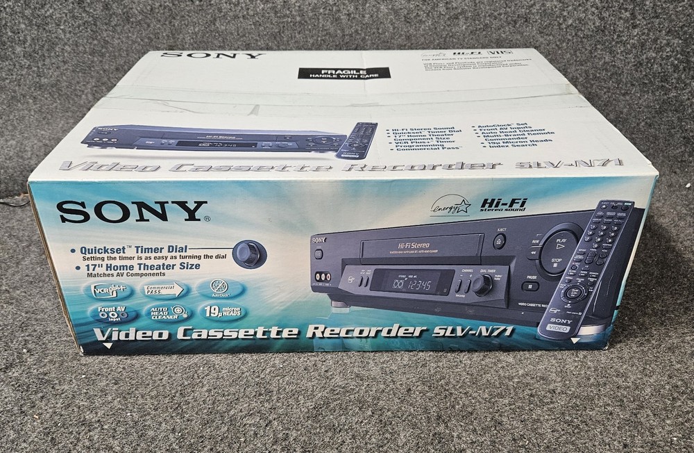 FACTORY SEALED NEW Sony SLV-N71 VCR Plus 4 Head HiFi Stereo VHS Player Recorder