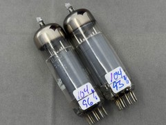 Matched NOS Pair GE 7189A Power Tubes Gray Plates O Getters Tests NOS Amplitrex