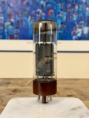 Amperex Bugle Boy EL34 6CA7 Tube XF4 DD Getter Brown Base Holland TV7 TESTED +