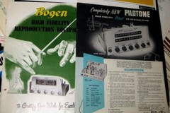 Shure Bogen Pilotone vintage electronics brochures catalogs spec sheet