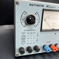 Vintage Hampden Wattmeter Model ACWM-100-1, Educational Training School Labs.
