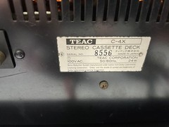 TEAC C-4X Cassete Deck 4-track 2-channel stereo system Audio Vintage