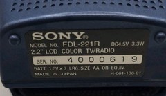 Sony Watchman FDL-221R 2.2″ Color LCD Television Combo FM/AM Radio (BLUE) TESTED