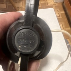USSR Aktava TON-2A Headband Ear-Cup Headphones Black 1600 Ohm Double Earpiece