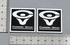 Cerwin Vega CV D3/ D Series Speaker Badge Logo Emblem Premium Silver W/ Adhesive