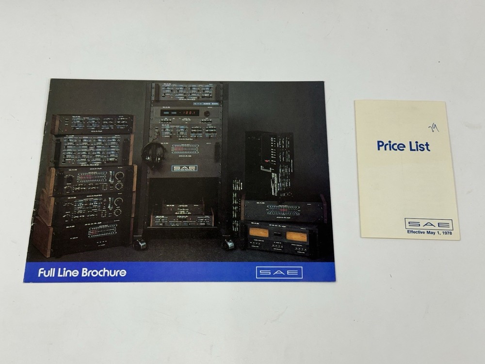SAE Brochure Full Line Vintage And Price List