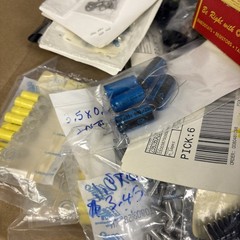 Large Lot of VTG Electronic Parts Meters, Pots, ICs, Transistors, Motorola