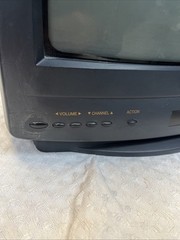 Panasonic CT-13R3W CRT TV 1998 Gaming Tested Works Coaxial Input Only W/ Remote