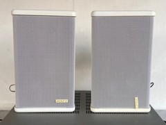 Vintage ADVENT Indoor Outdoor Mini Advent Speakers with Wall Mounts. Works Great