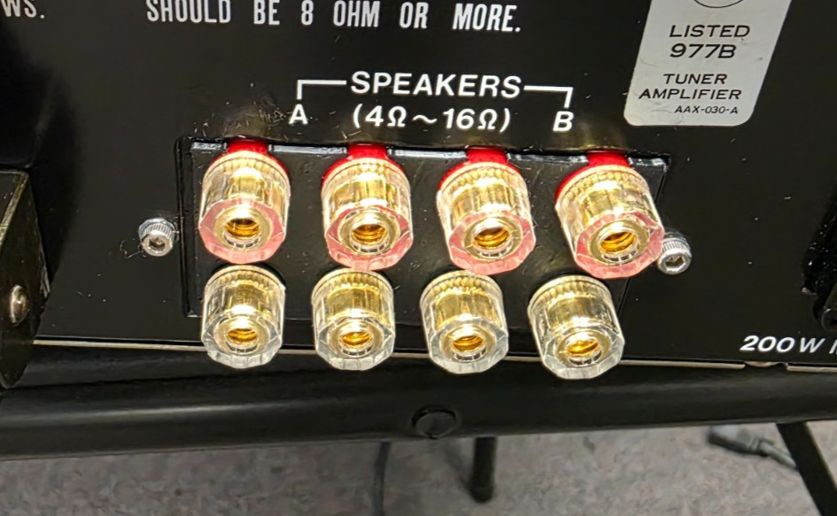 Pioneer SX-424 and SX-525 Speaker Terminal Conversion (Banana Plugs)