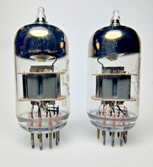 2 pcs USED 6N23P / ECC88 Reflector ` 75 SWGP Silver Shields tubes