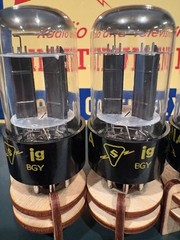 Matched Quad (4) Sylvania 6SN7GTB Black V Plate Tubes 539C&Maxi Test NOS NIB🌊