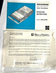 Bell & Howell 3060 Cue Solid State Cassette Tape Recorder Player WORKS WITH BOX