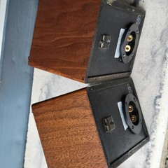 Realistic Minimus 7W Walnut Speakers Pair Recapped Tested 5-Way Posts