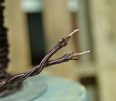 Brown Twisted Rayon Covered Wire, Vintage Style, Cloth Lamp Cord, Antique Lights