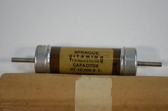 Sprague Vitamin Q Electric Capacitor .01-10,000 DC 8518222 Vintage Made in USA